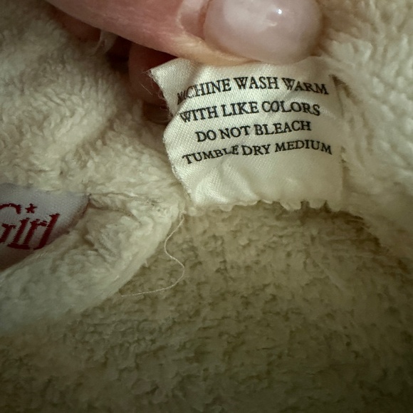 American Girl Bathrobe Terry Cloth Robe Girls Size Small - Picture 8 of 11